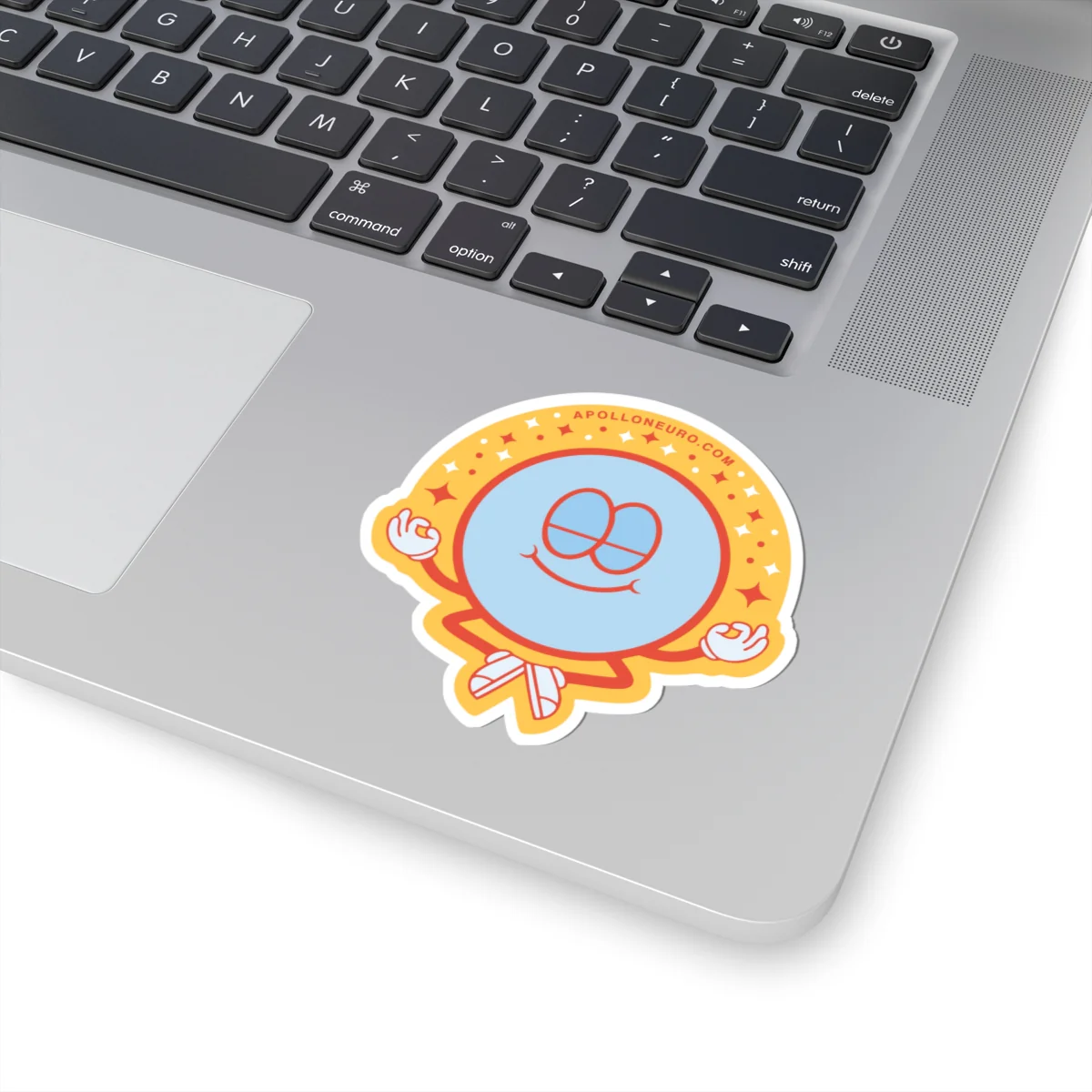 Apollo Guru Meditating Smiley Kiss-Cut Sticker - Image 4