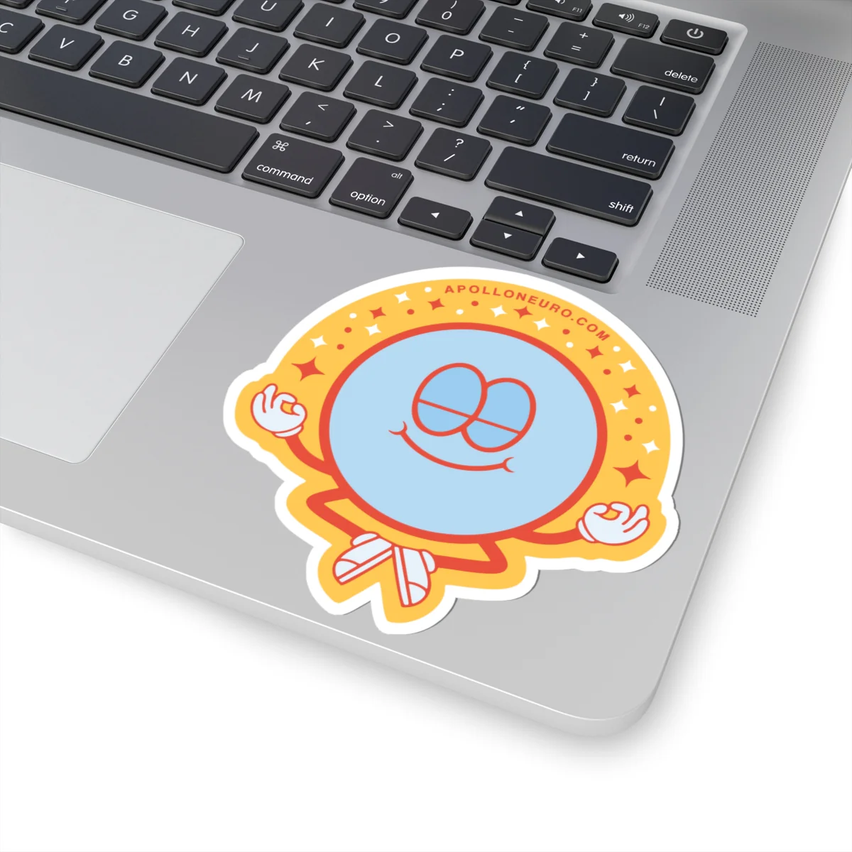 Apollo Guru Meditating Smiley Kiss-Cut Sticker - Image 6