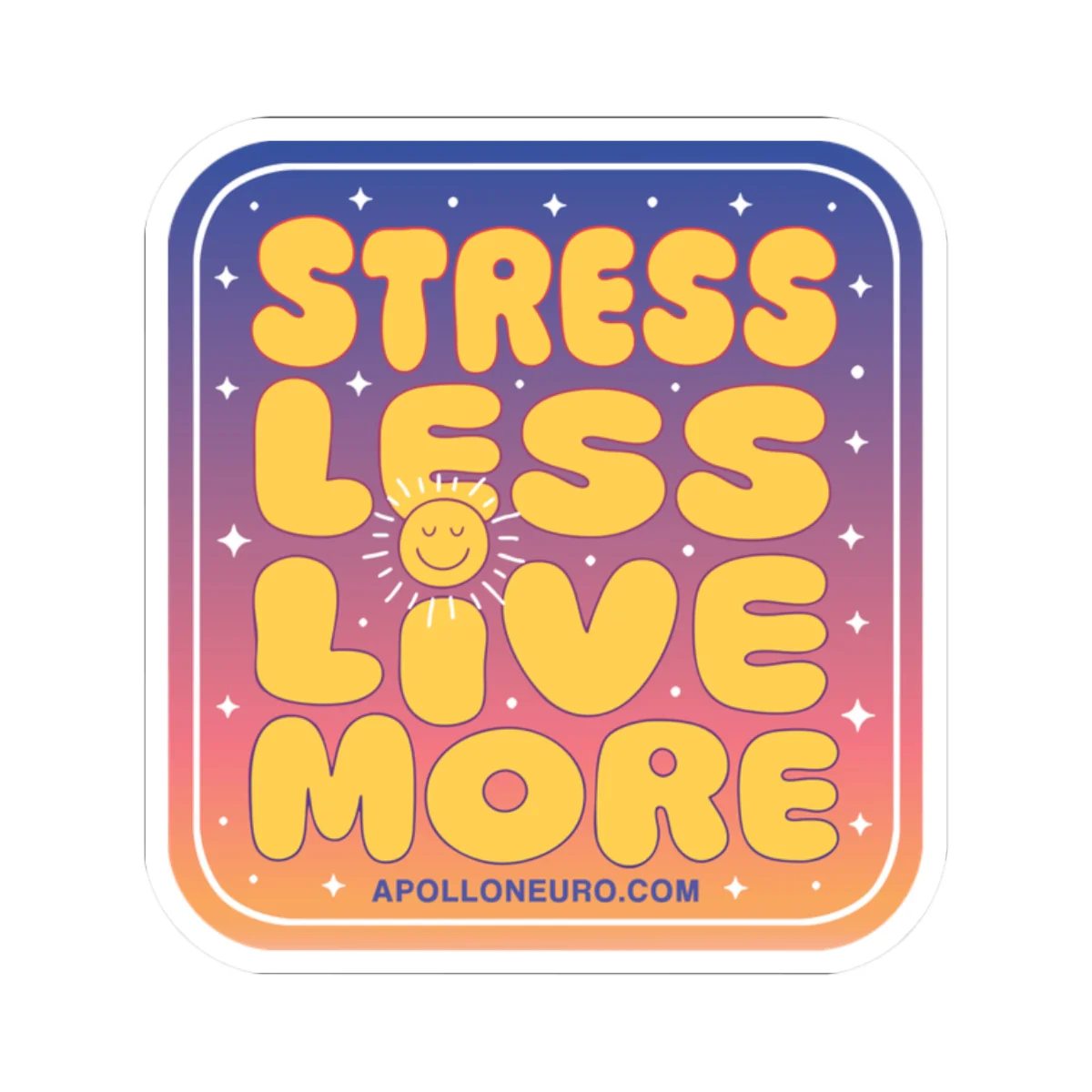 Stress Less Love More Kiss-Cut Decal